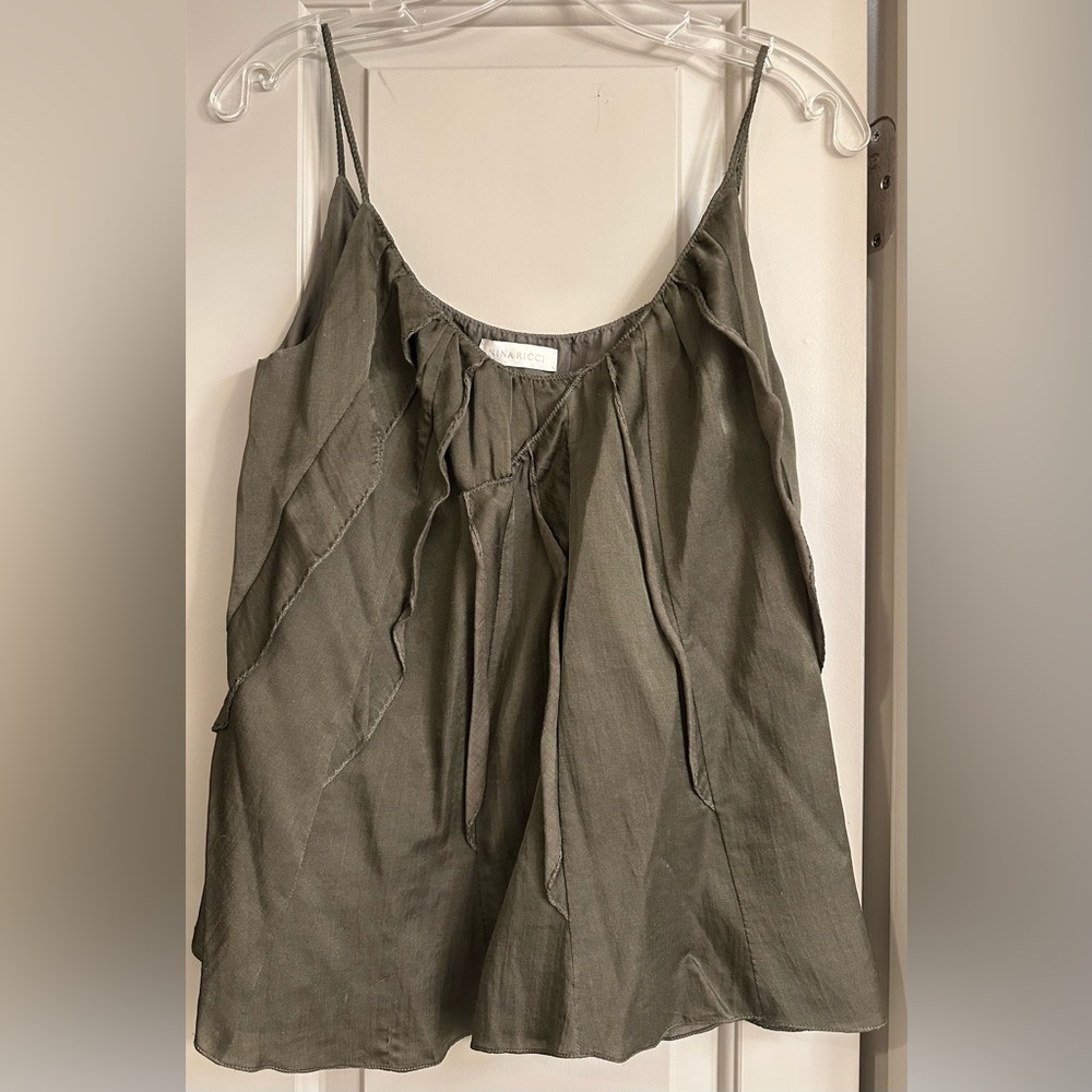 Nina Ricci green silk camisole size small